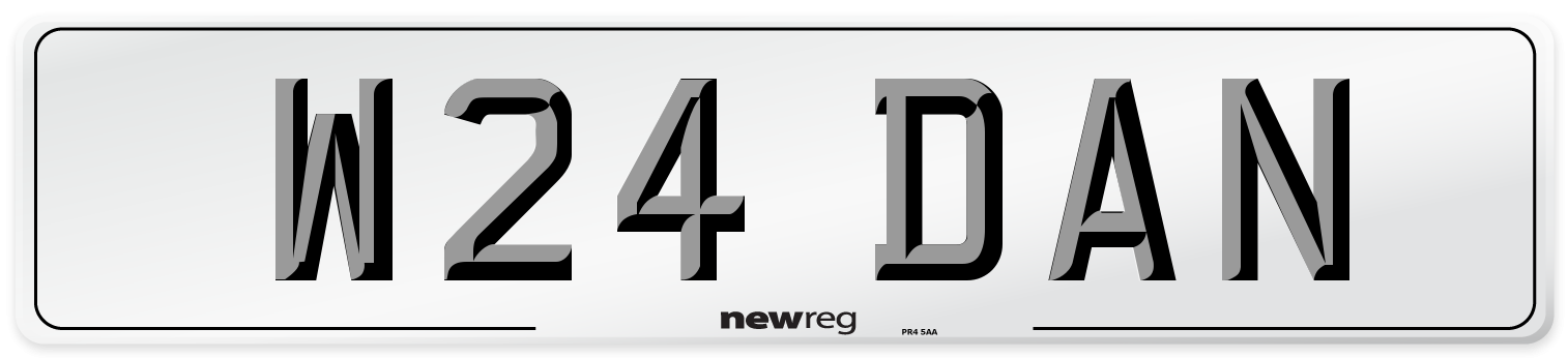 W24 DAN Number Plate from New Reg